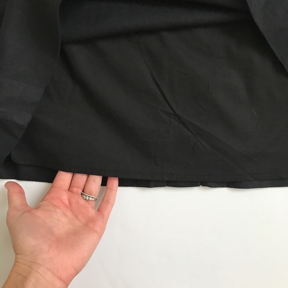 GAP Front Button Black Linen Skirt Fall Sz 10 NWT - Picture 5 of 6